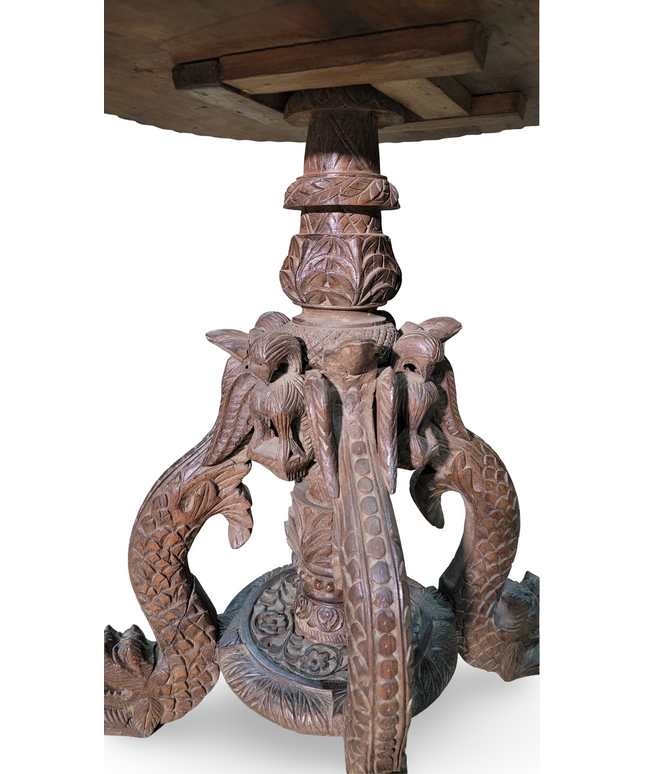 Wooden Handicraft Round Table