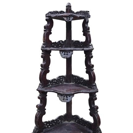 Mahogany Pagoda Shelf