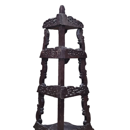 Mahogany Pagoda Shelf