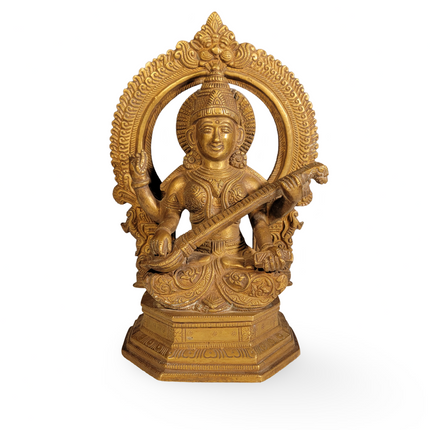 Brass Saraswati's Wisdom