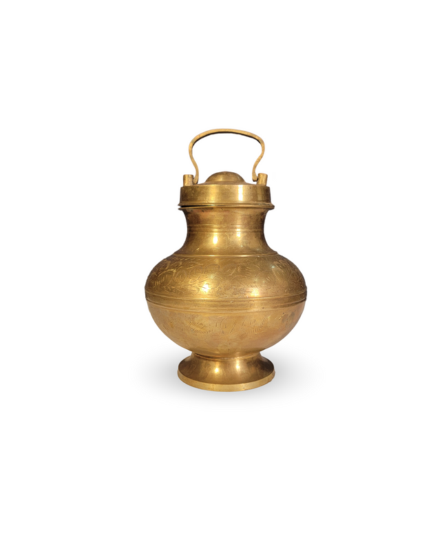 Brass Etched Water Pot